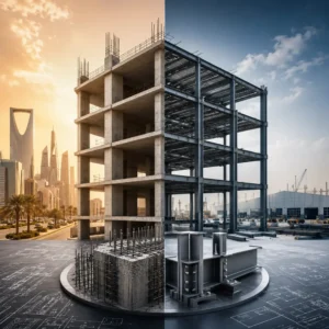 Concrete vs. Steel Framing: Choosing the Right Structural System for Saudi Arabia’s Climate